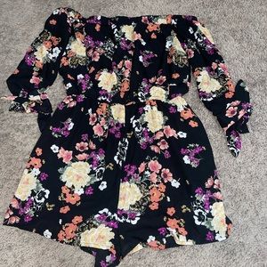 Off the Shoulder Floral Romper